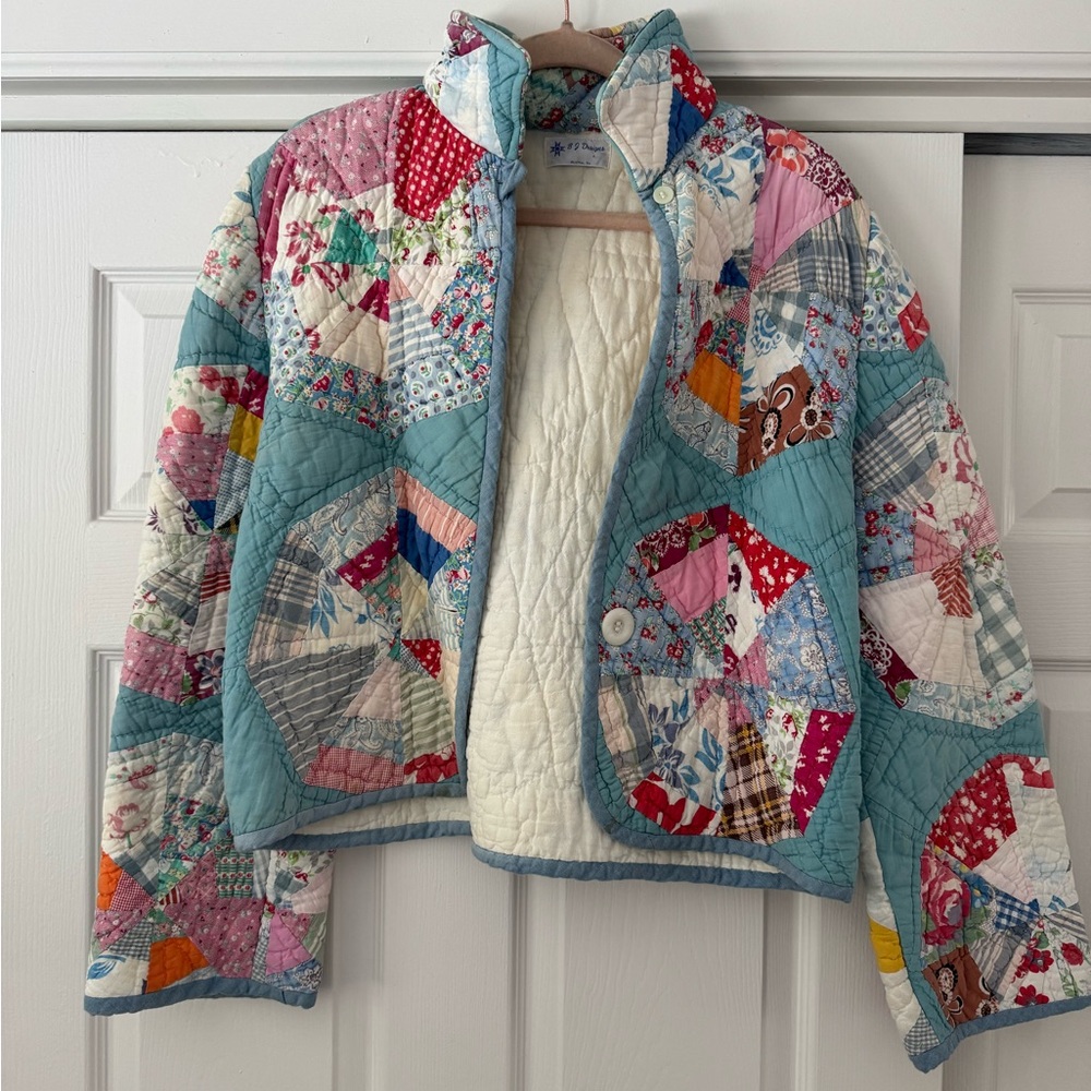 One of a kind handmade quilted jacket similar to Sea and Bode ❤️